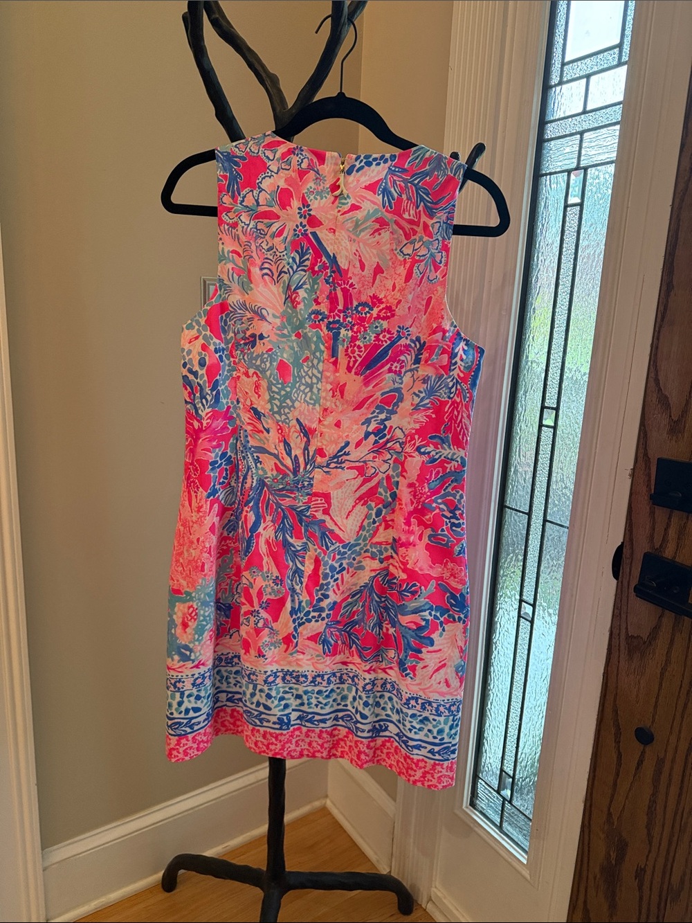 Lilly Pulitzer Pink & Blue Floral Shift Dress - Picture 6 of 6